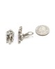 Mid-Century Diamond Drop Platinum Earrings
